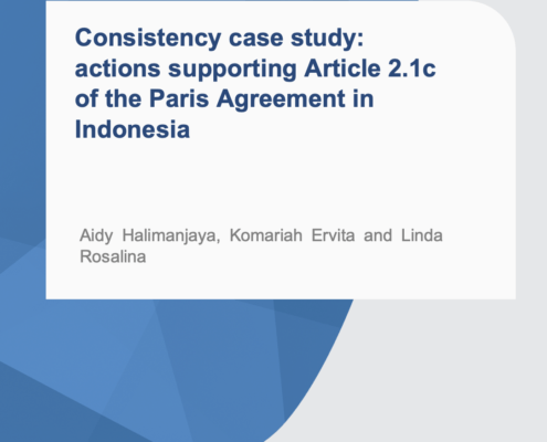 The consistency of finance flows with the Paris Agreement: Indonesia case study