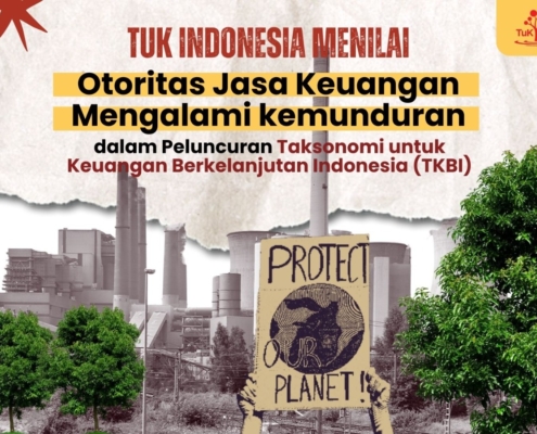 Siaran Pers - TuK INDONESIA Menilai OJK Mengalami Kemunduran dalam Peluncuran TKBI